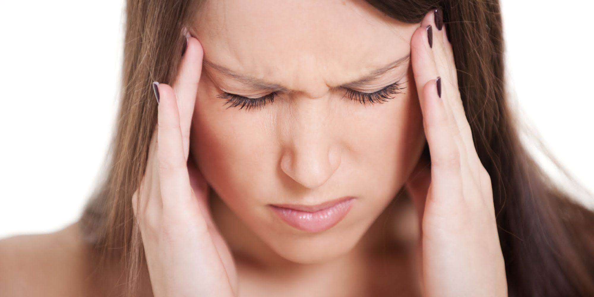 young woman with migraine